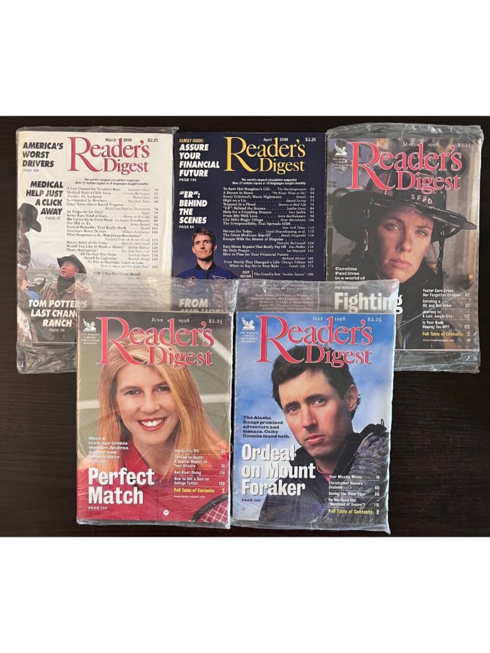 NIP Reader's Digest Magazine Lot Of Five March 1998 - July 1998